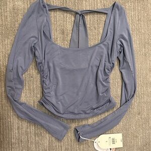 Women's Long Sleeve Blue Top